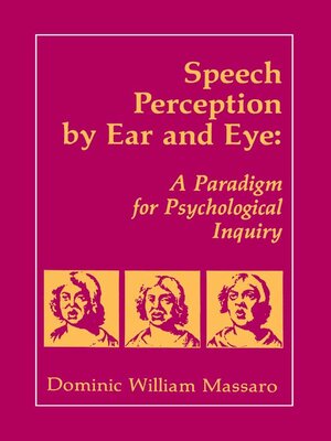 cover image of Speech Perception by Ear and Eye